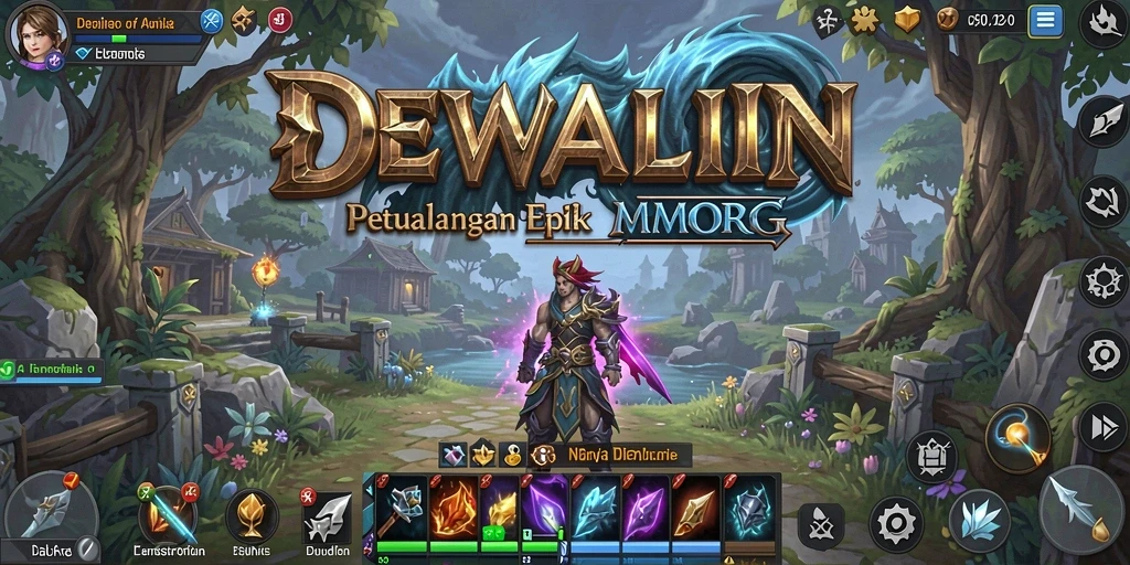 Tangkapan layar gameplay <strong>DEWALIN</strong> yang menunjukkan aksi mendebarkan dalam dunia MMORPG.