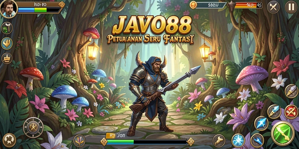 Screenshot gameplay <strong>JAVO88</strong> menampilkan aksi petualangan yang seru dan lingkungan menakjubkan.