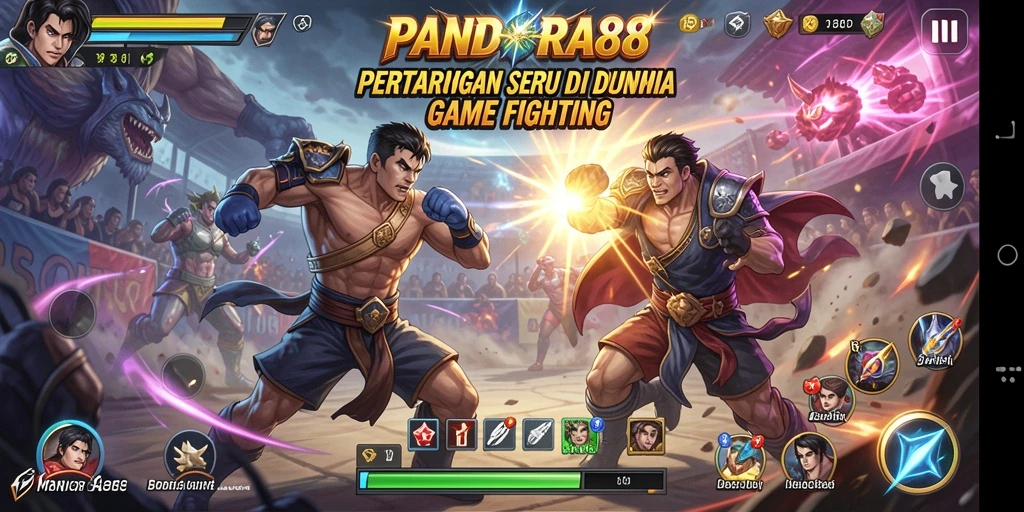 Tampilan gameplay yang intens dalam PANDORA88, menunjukkan aksi pertarungan yang mendebarkan.