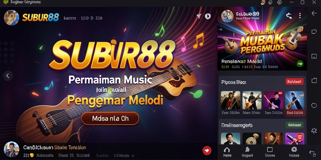 Tampilan gameplay SUBUR88 yang interaktif dengan berbagai musik.