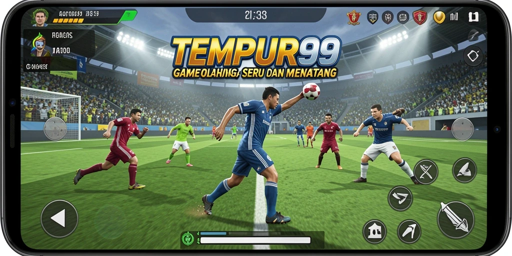 Screenshot TEMPUR99 menampilkan aksi olahraga yang seru dan mendebarkan.