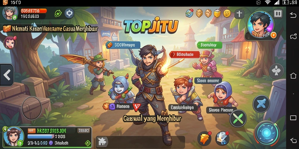 Screenshot utama TOPJITU menampilkan gameplay yang seru dan mengasyikkan.