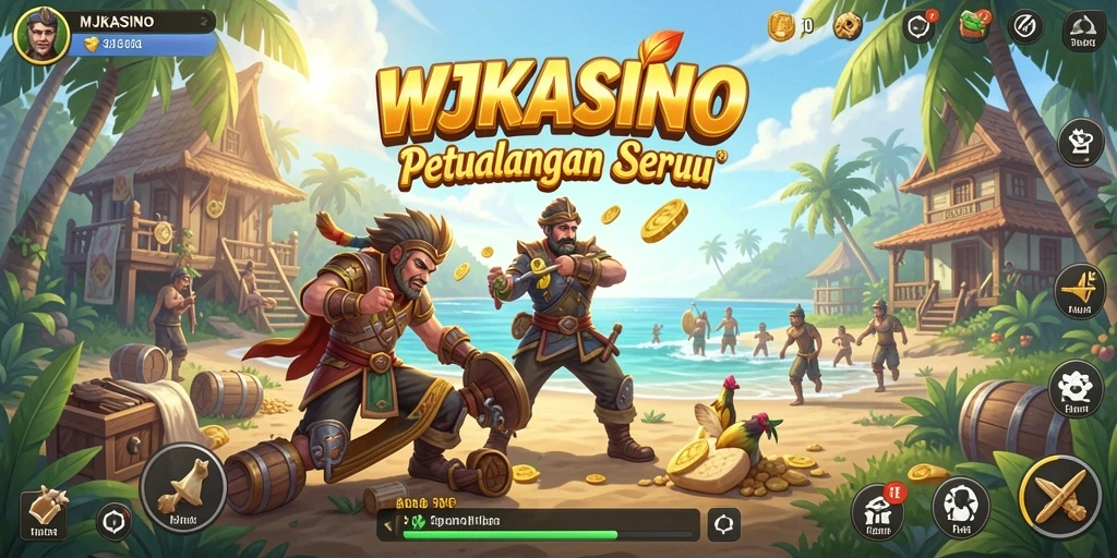 Screenshot utama WJKASINO menampilkan gameplay menjelajahi dunia terbuka.